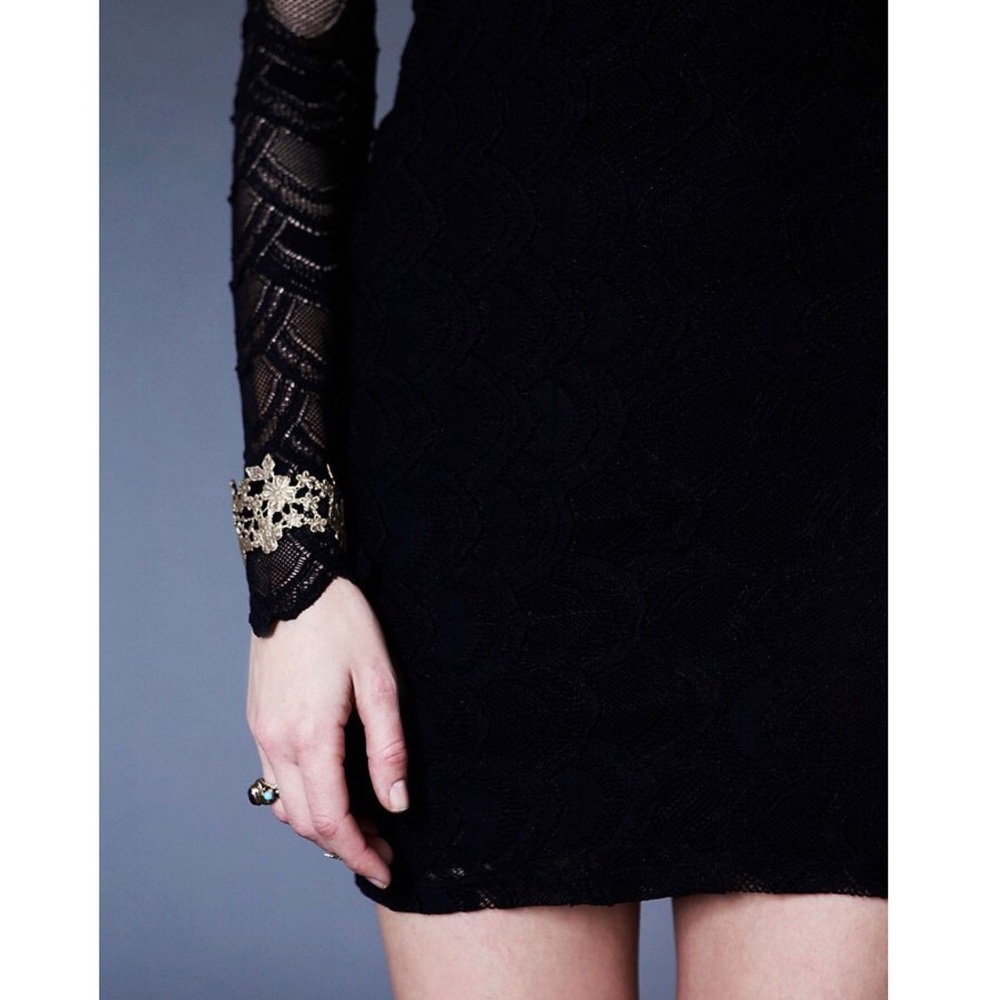 FREE PEOPLE Party Dress Intricate Draped Mini Gown - Picture 4 of 12